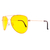 Óculos Aviador Clássico Amarelo com Rosé na internet