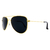 Óculos Aviador Clássico Preto com Dourado na internet