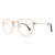 Óculos Hexagonal Rose Transparente - comprar online