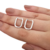 Aros argollas Huggies Rectangulares 18mm de Acero Blanco - comprar online