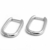 Aros argollas Huggies Rectangulares 18mm de Acero Blanco en internet