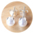 Aros Pasantes Perla de 6mm Engarzada de Plata 925 por Par - comprar online