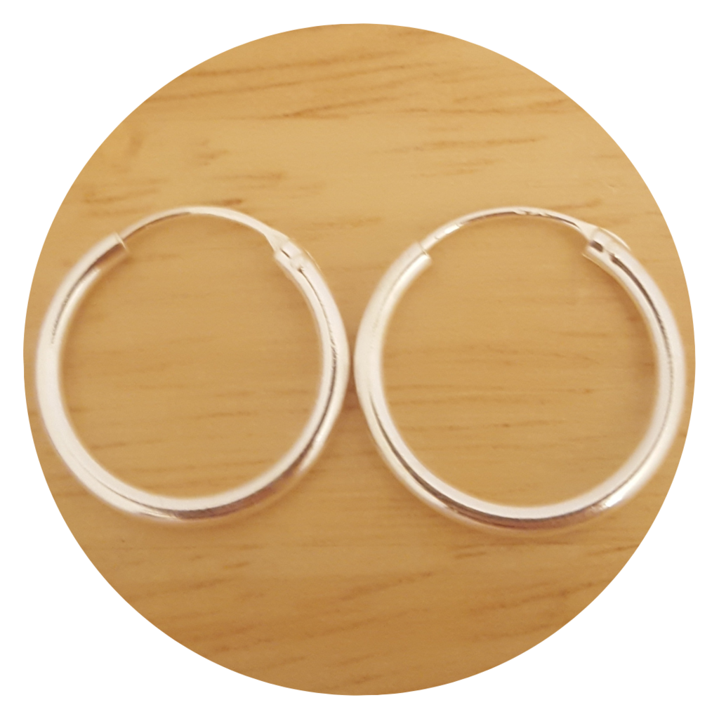 Aros argollas online de plata gruesas