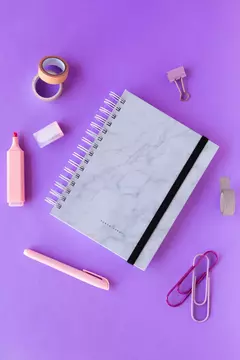 Mi Cuaderno A5 - Mármol blanco