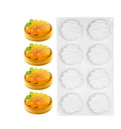 Molde plancha 8 galletitas con detalles 1