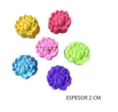 MOLDE SILICONA FLOR DE LOTO 5CM PARA JABON VELA REPOSTERIA - comprar online