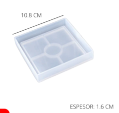 Moldes silicona posavasos cuadrado - comprar online