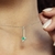 Small Esmeralda necklace with diamond