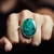 Esmeralda oval ring with diamond