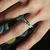 Esmeralda ring + Dia ring