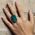 Esmeralda oval ring with diamond - buy online