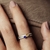 Blu Pontinho ring + Mini Folhinha ring with gold