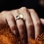 Small Folhinha ring + Medium Folhinha ring with gold