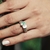 Esmeralda ring + Pétalas mini ring + Dia ring + Leve ring