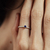 Blu Pontinho ring + Mini Folhinha ring with gold + Small Folhinha ring - buy online