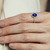 Mini Blu ring + Small Folhinha ring with gold - buy online