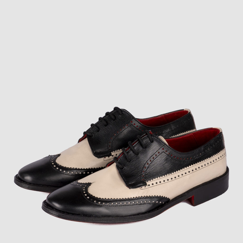 Zapato Oxford Mujer Acordonado Combinado 430553