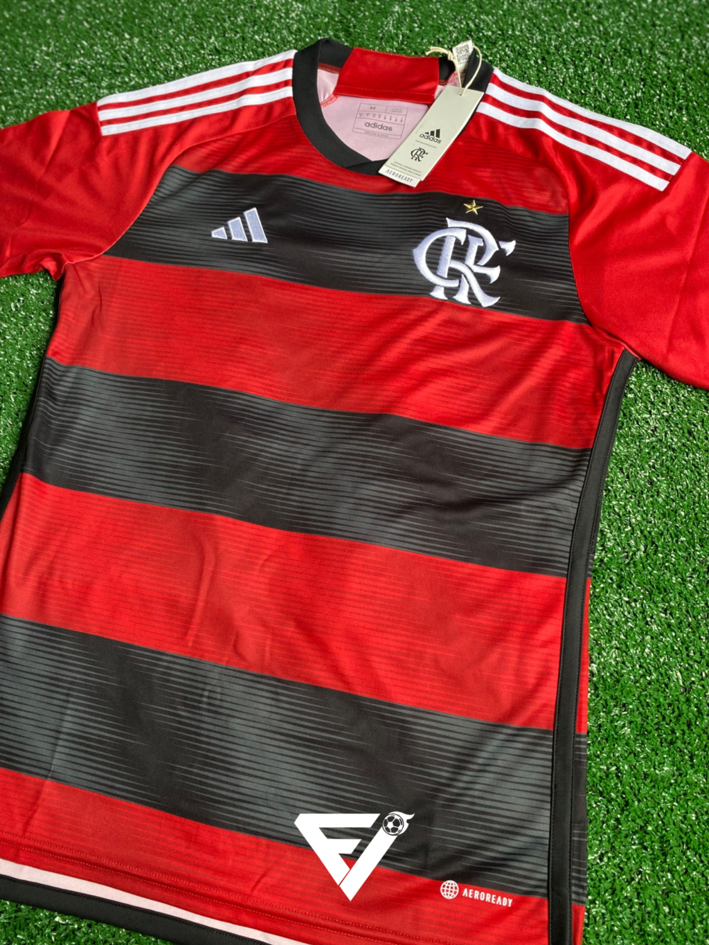 Camisa Flamengo I 2023/24 - Torcedor Adidas Masculina - Vermelho e pre