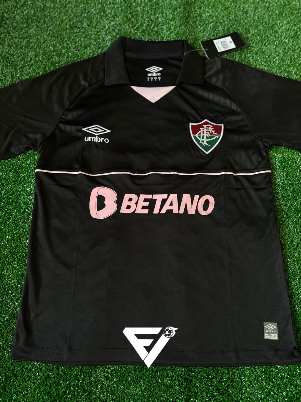 Camisa de goleiro Fluminense 2023/24 - Umbro Masculina - Preto e rosa
