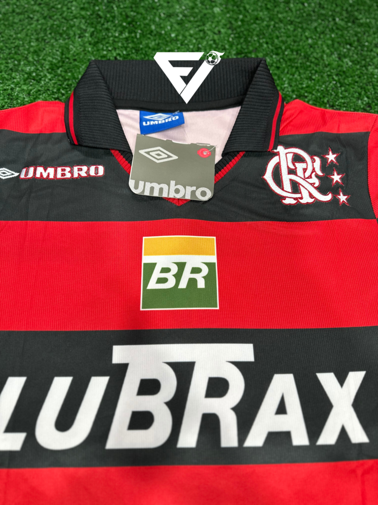 Camisa Retrô Flamengo I 1999 - Umbro Masculina - Vermelho e preto