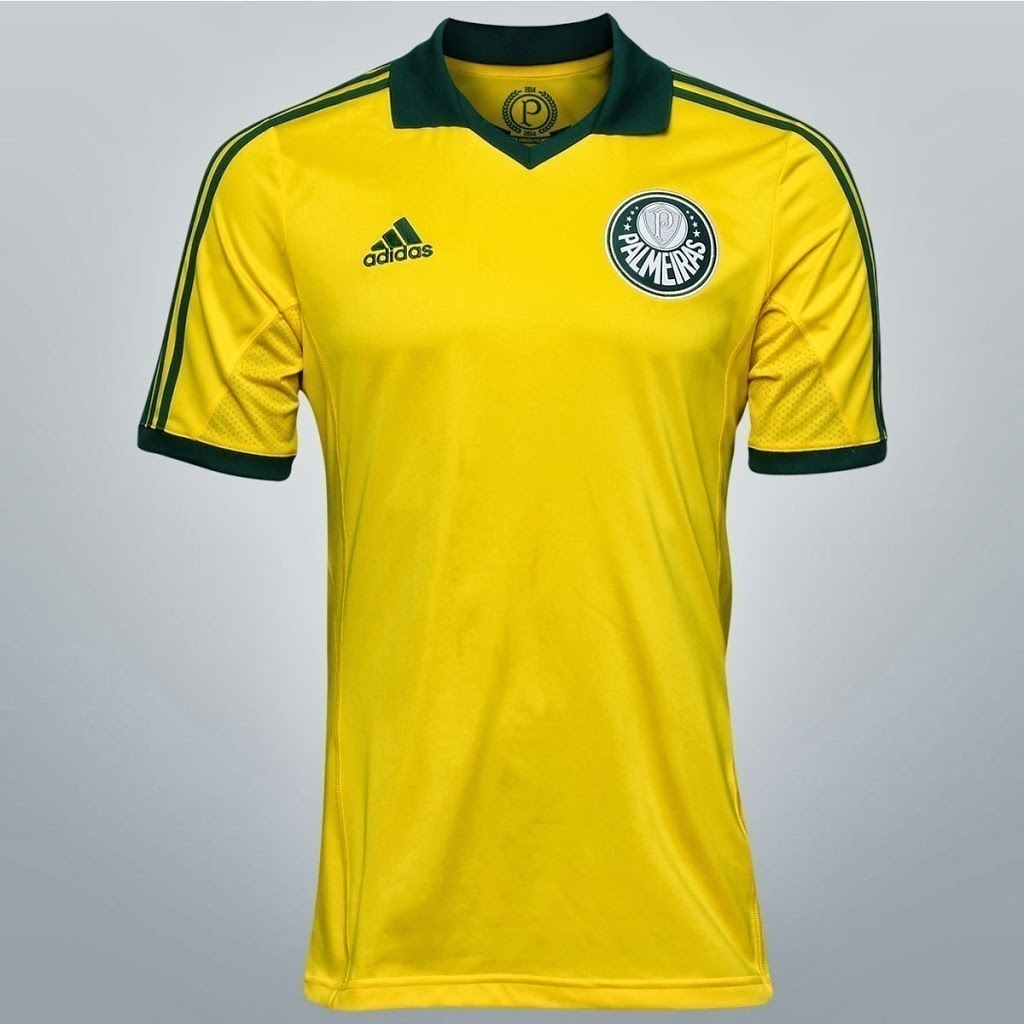 Camisa Retrô Palmeiras III 2014- Torcedor Masculina Adidas - Amarela