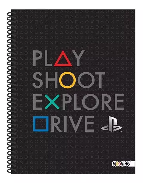 CUADERNO MOOVING A4 TAPA FLEX RAYADO - PLAYSTATION
