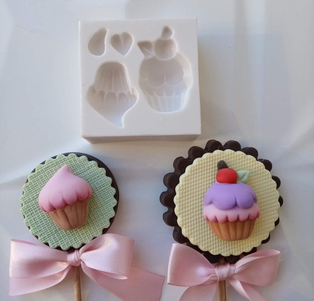 Molde de Silicone - codg 39 - Cupcake Fofinho - MD Moldes