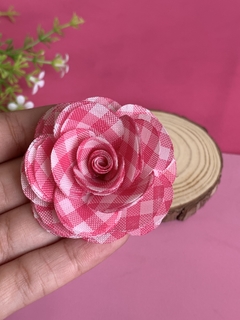 Estrutura Xadrez Rosa Pequena Flores Frescas Pequenas Flores