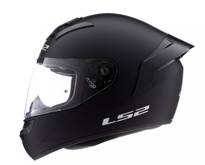 Casco LS2 352 Rookie Mono Mate Negro con Spoiler