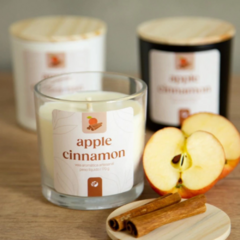 Vela aromatica Apple Cinnamon - Frasco Transparente