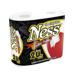 PAPEL HIG. 20 MT NESS ELX FOLHA TRIPLA 39g COM 4 ROLOS