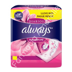 ALWAYS PROTECTORES DIARIOS - CON PERFUME x 40 UNIDADES