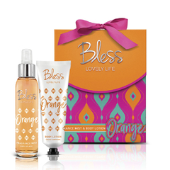 KIT BLESS SET DUO ORANGE( FRAG MIST X120ML+BODY LOT X100)