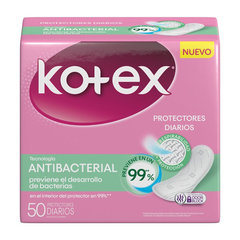 KOTEX PROTECTORES DIARIOS ANTIBACTERIAL - CAJA x 50U.