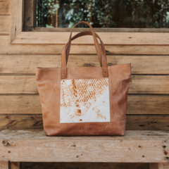 Tote Casa Florece - Camel oxido