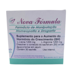 Suplemento para o Aumento do Hormônio do Crescimento (GH) L-LISINA 1200 mg + L-ARGININA 1200mg (CONTEM 30 sachês SABOR LARANJA ) - comprar online