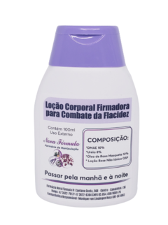 LOÇÃO CORPORAL FIRMADORA, COMBATE FLACIDEZ E HIDRATA A PELE 100 ML