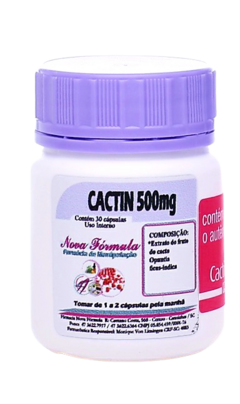 Cactin 500mg com 30 Cápsulas (Drenagem Linfática e Detox em Cápsulas)