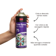 Cola Spray 75 Cola e Descola 3M - STORE do Brasil | Distribuidora 3M | Linhas 3M e Scotch Brite à pronta entrega