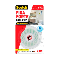 Fita Dupla Face 3M Scotch Fixa Forte Banheiro