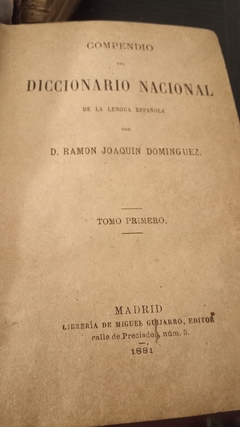 Diccionario Nacional año 1881 (usado, completo hojas sueltas) - Ramon Joaquin Dominguez - comprar online