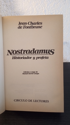 Nostradamus (usado) - Jean-Charles de Fontbrune - comprar online