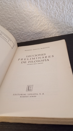 Lecciones preliminares de Filosofia (1971, usado, detalle en canto) - Manuel Garcia Morente - comprar online