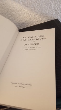 Le cantique des cantiques (usado, Frances) - Suivi Des Psaumes en internet