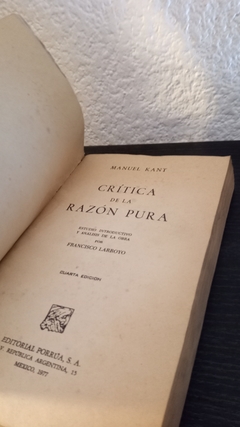 Crítica de la razón pura (usado, detalle en canto, signos de humedad) - Kant - comprar online