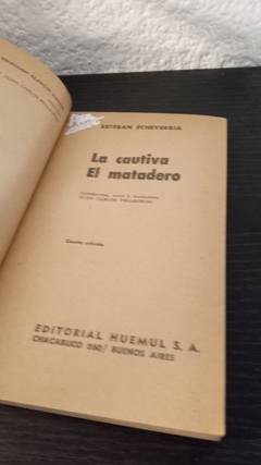 La cautiva y el matadero (usado, tapa con cinta) - Esteban Echeverria - comprar online