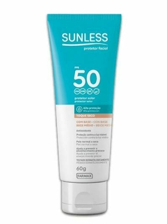 PROTETOR SOLAR FACIAL60G SUNLESS FPS50 COM BASE BEGE MEDIO FARMAX