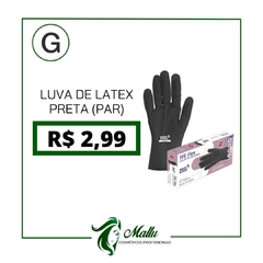 PAR DE LUVA LATEX PRETA G TPE FLEX