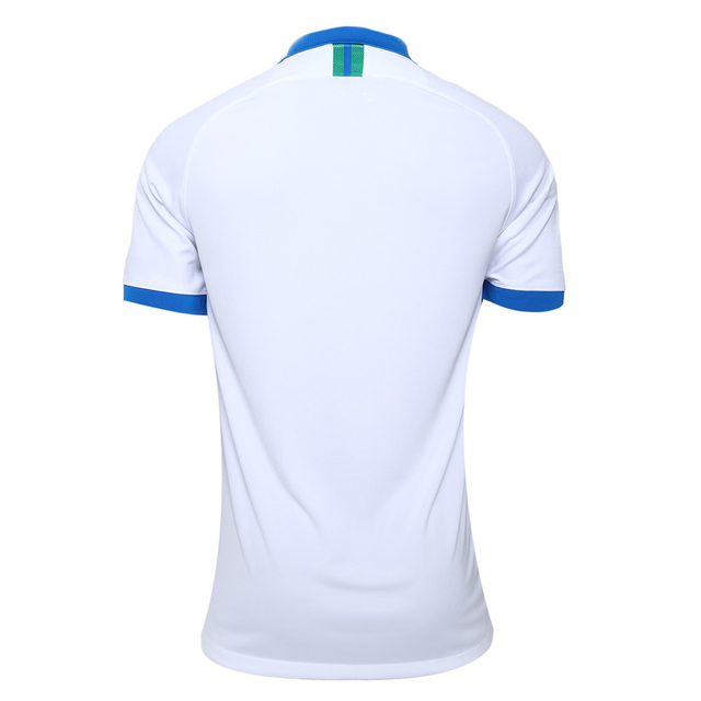 Camiseta da Seleção do Brasil Branca Gola Azul