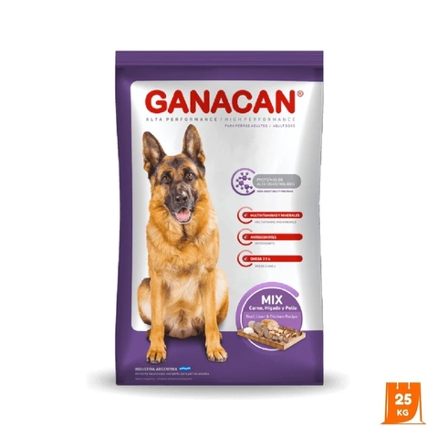 Alimento Ganacan Perro Adulto Mix 22+3kg